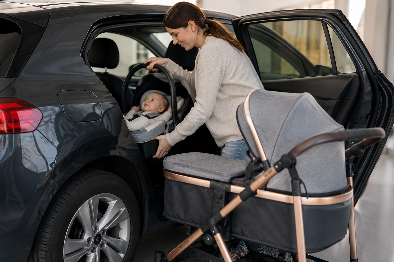 Quelle poussette choisir pour les trajets en voiture avec bébé ?