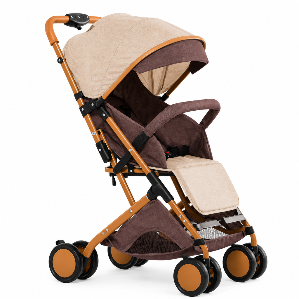 Poussette bebe moustiquaire portable pliable beige