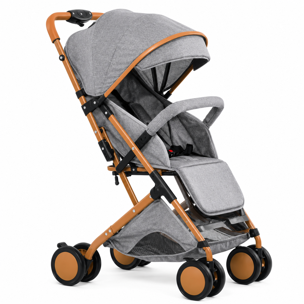 Poussette bebe moustiquaire portable pliable gris