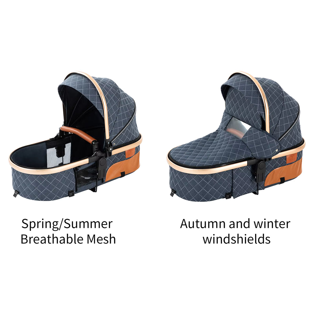 Poussette Bébé 3-en-1 Portable de Voyage