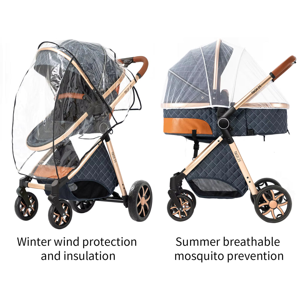 Poussette Bébé 3-en-1 Portable de Voyage