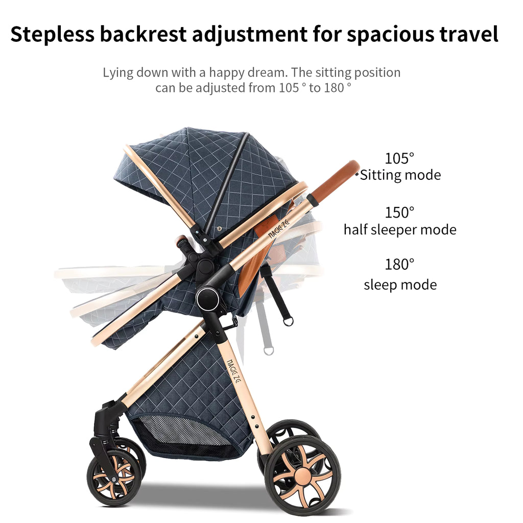Poussette Bébé 3-en-1 Portable de Voyage