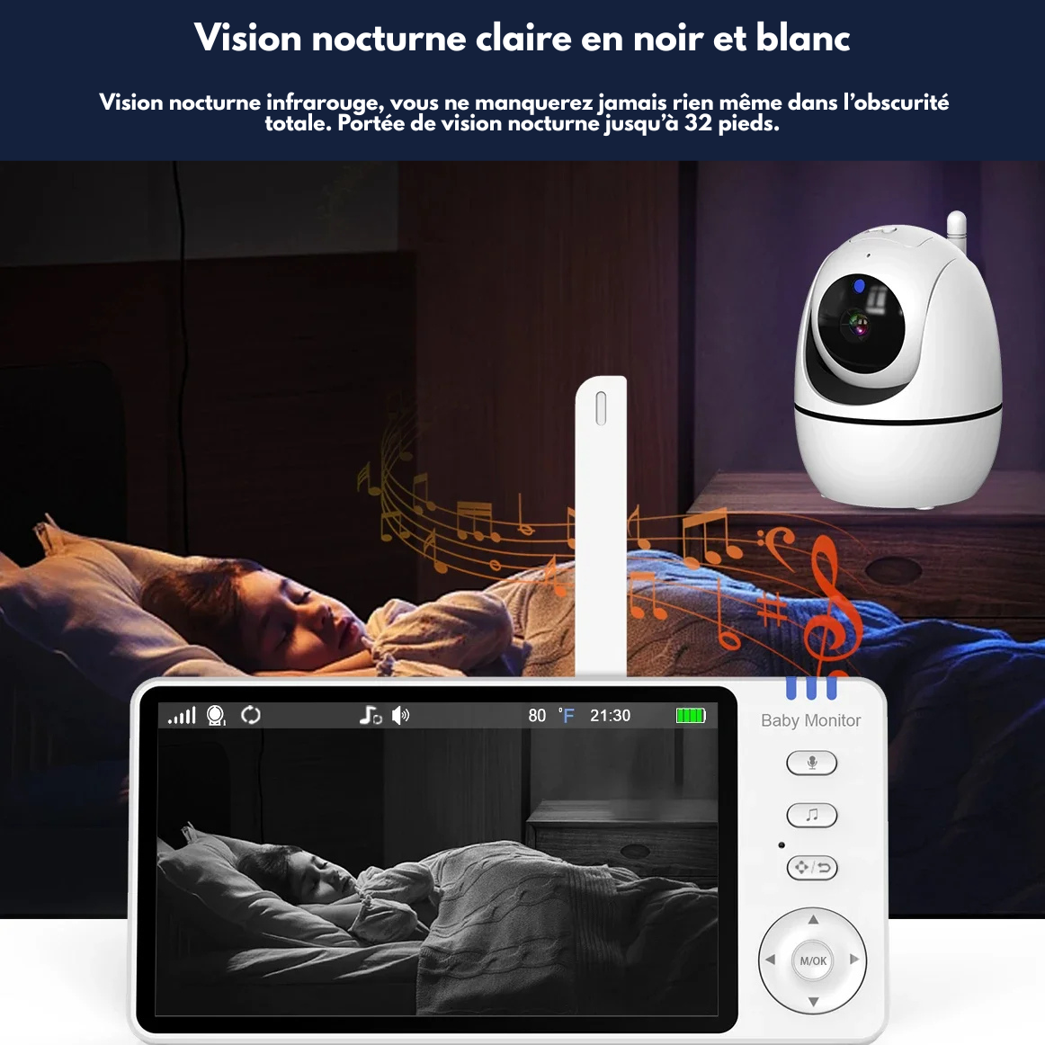 Babyphone avec Caméra sans Wifi
