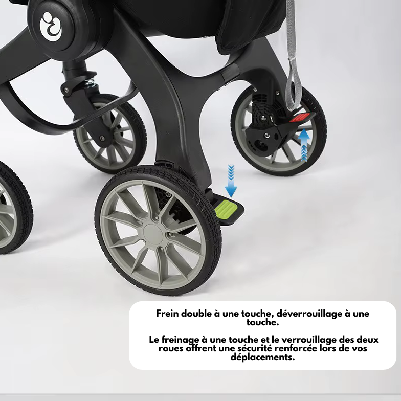frein double poussette bebe evolutive pliable 4 en 1