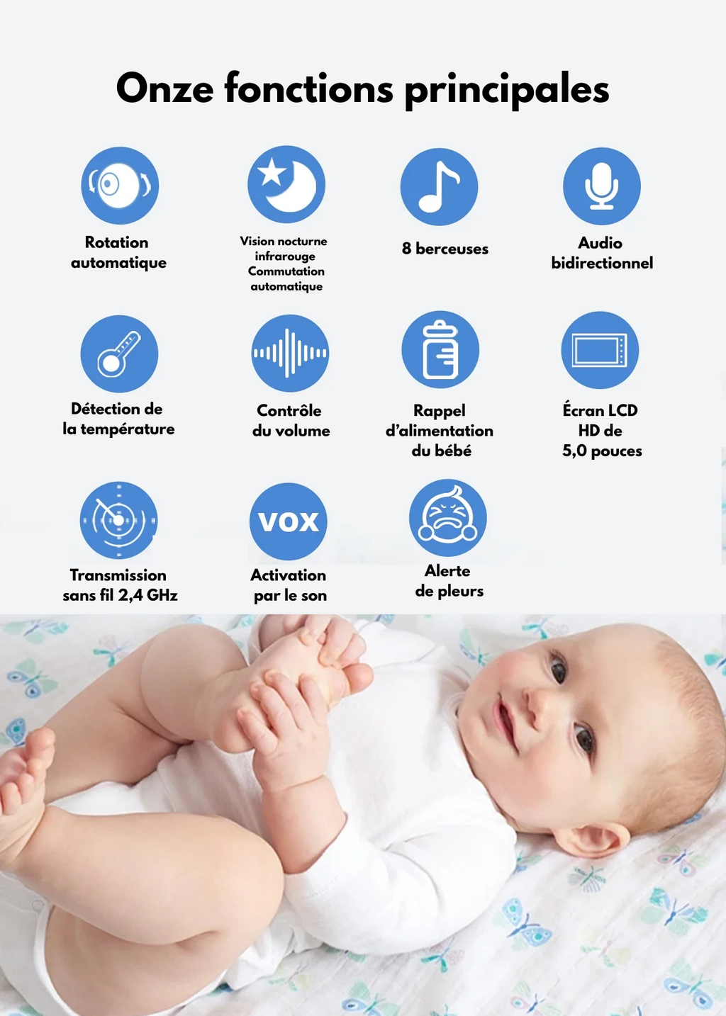 Babyphone avec Caméra sans Wifi