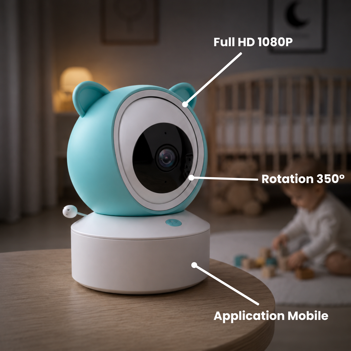 Babyphone avec Caméra Panoramique