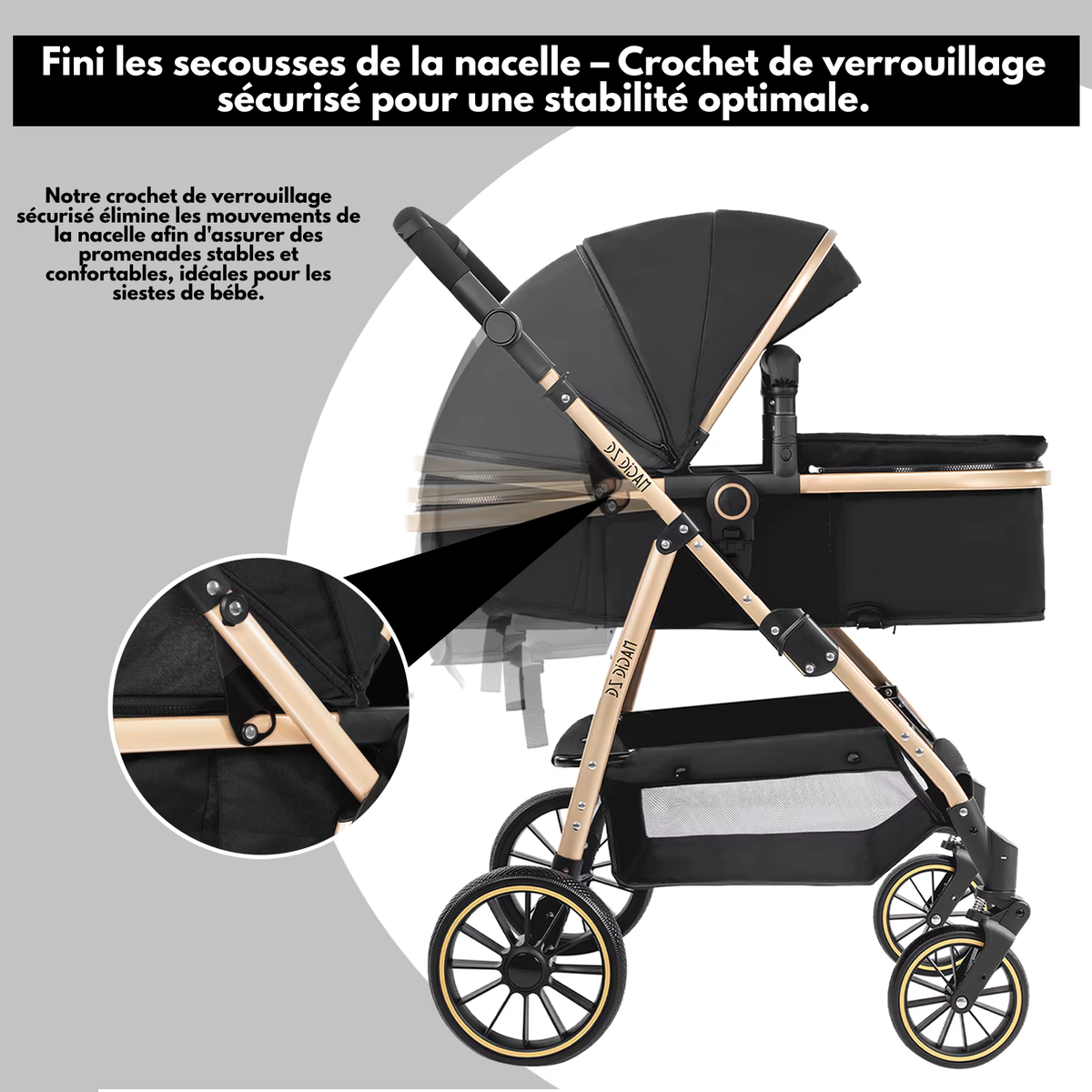 nacelle anti secousses poussette bebe confort pliable 3 en 1