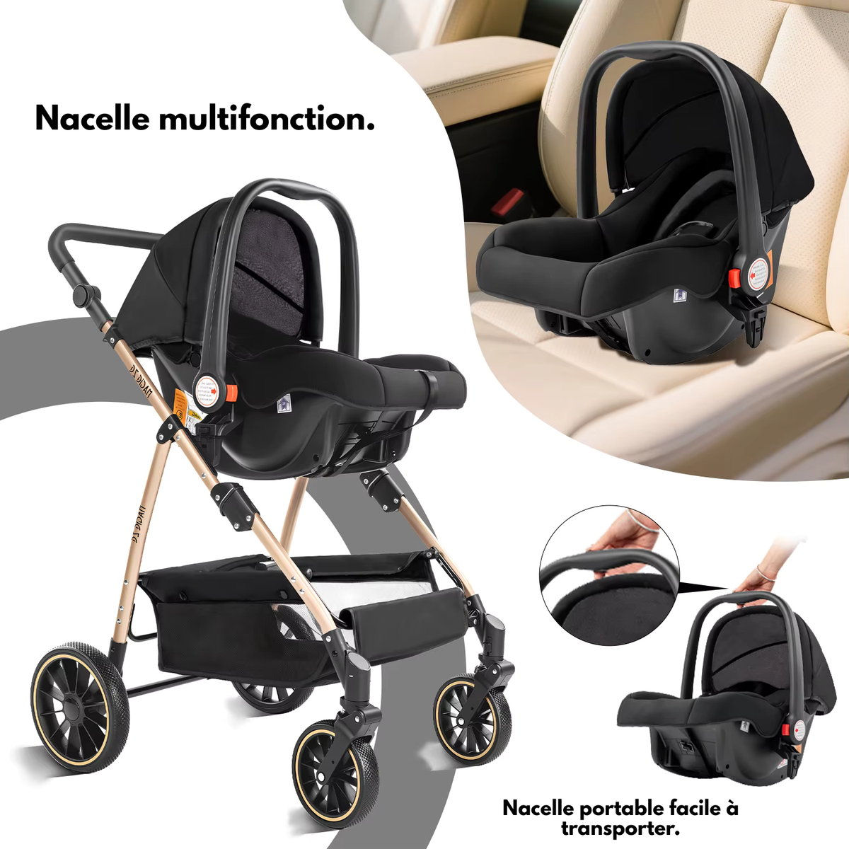 nacelle multifonction poussette bebe confort pliable 3 en 1