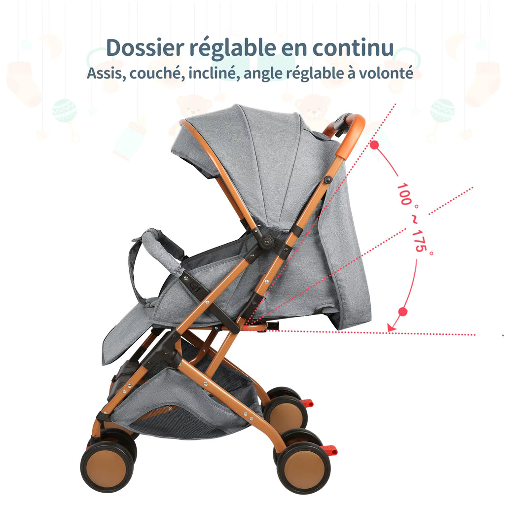 poussette bebe dossier reglable