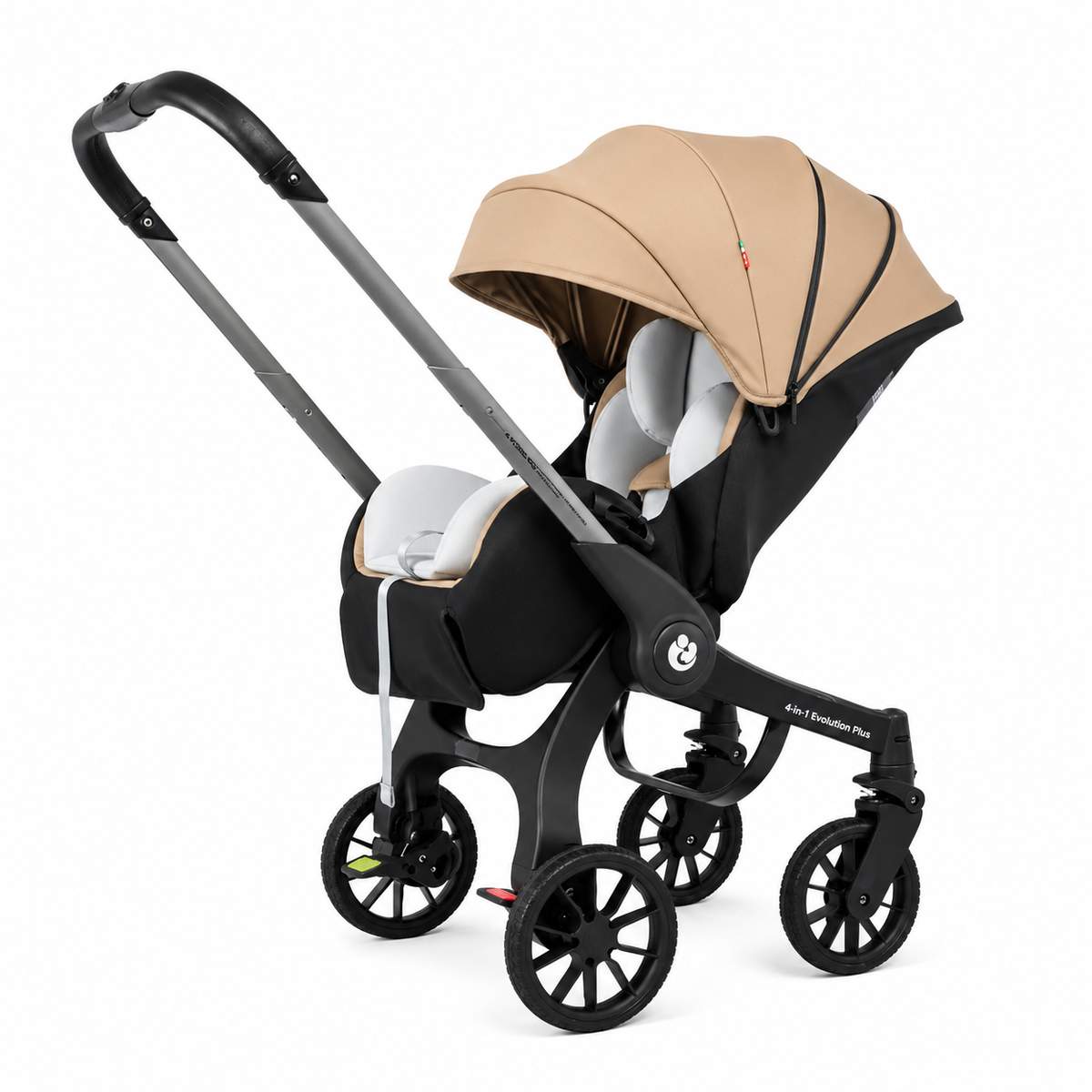 poussette bebe evolutive pliable 4 en 1 beige