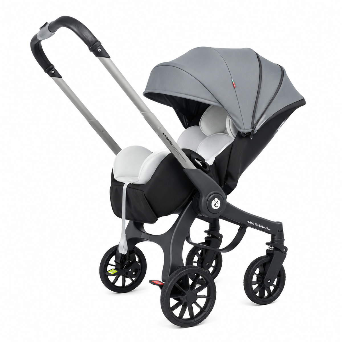 poussette bebe evolutive pliable 4 en 1 gris