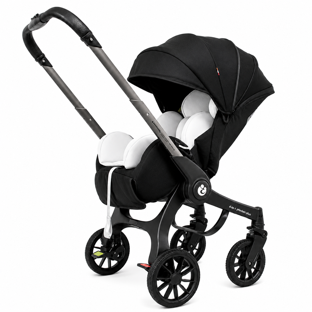 poussette bebe evolutive pliable 4 en 1 noir