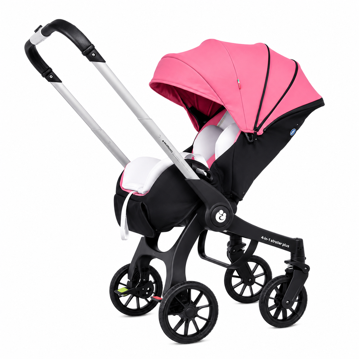 poussette bebe evolutive pliable 4 en 1 rose