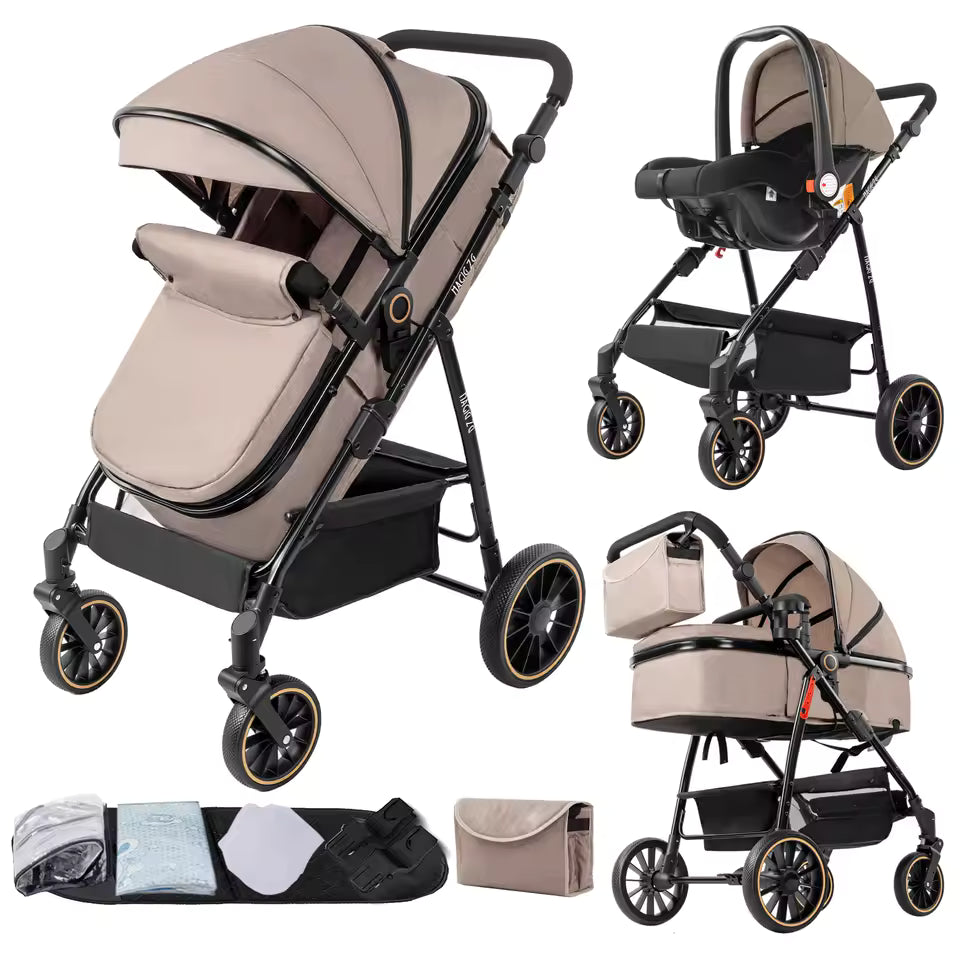 poussette confort pliable 3 en 1 
