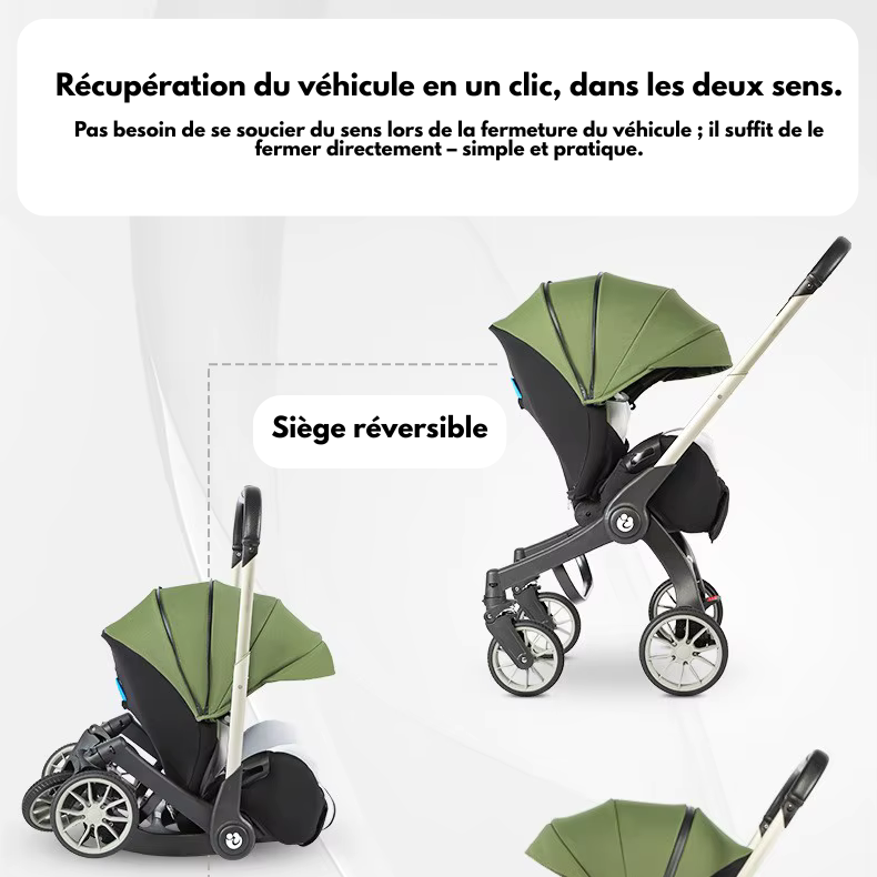 siège réversible poussette bebe evolutive pliable 4 en 1